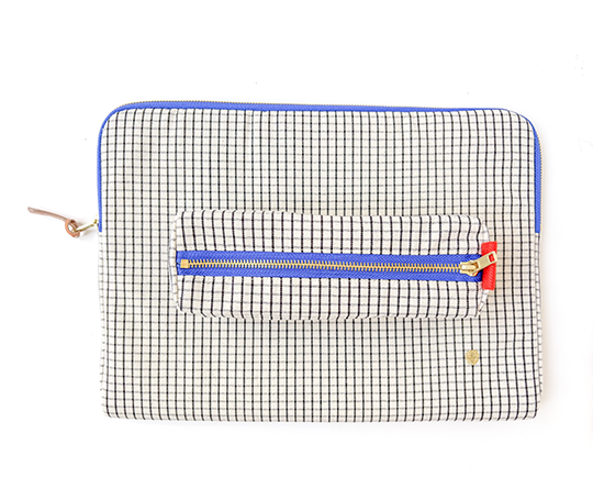 Housse en coton pour ordinateur portable 13/14 pouces - Stylo bleu