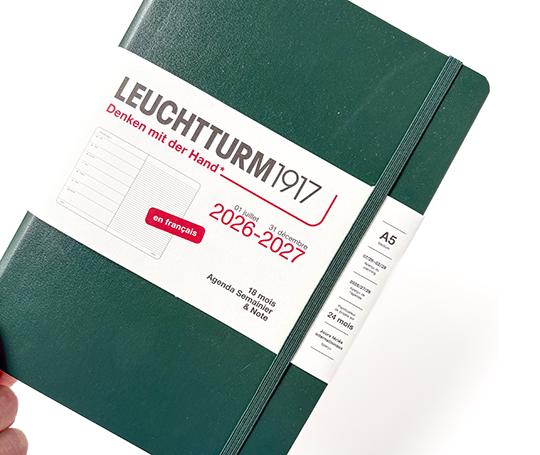 Leuchtturm agenda 26/27 A5 rigide semaine & notes fr. - Forest