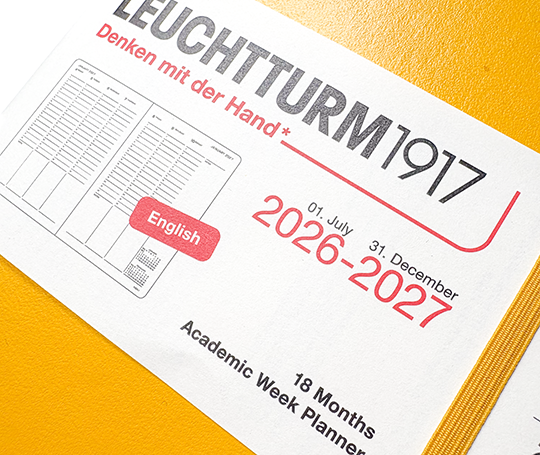Leuchtturm agenda 26/27 A5 rigide en colonnes - Sunflower