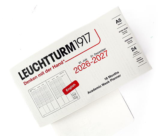Leuchtturm agenda 26/27 A5 rigide en colonnes - Forest