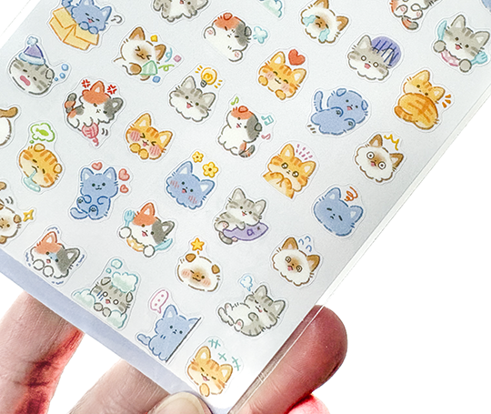 Planche d'autocollants #mood icon - Chats
