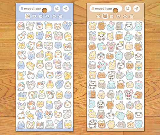 Planche d'autocollants #mood icon - Chats