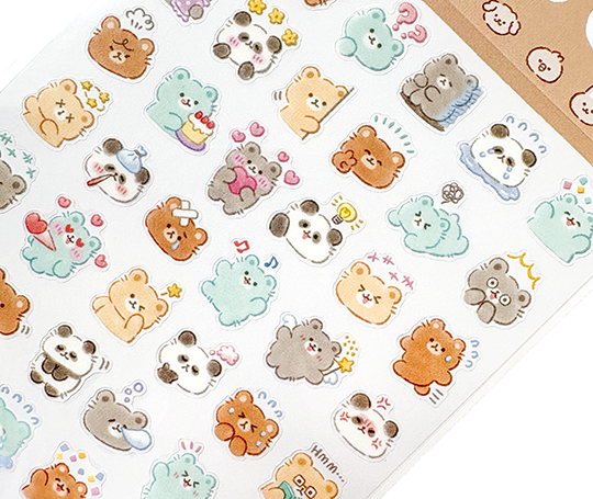 Planche d'autocollants #mood icon - Ours