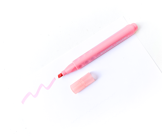 Gros surligneur fluo aux tons pastel