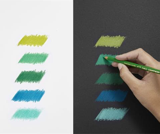Caran d'Ache - Pablo crayon de couleur - les verts