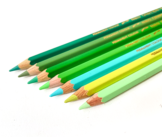 Caran d'Ache - Pablo crayon de couleur - les verts