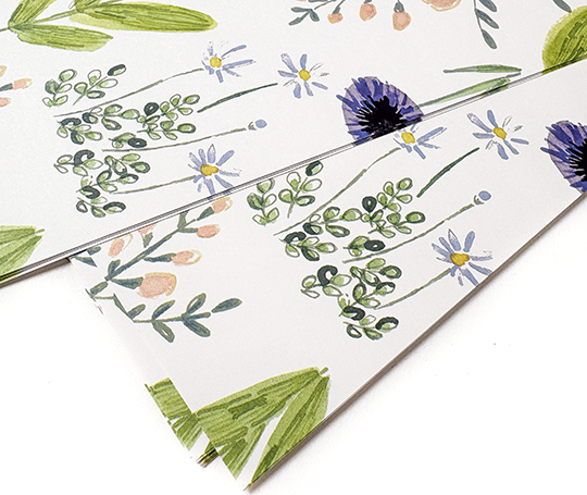 Papier A4 illustré fleuri