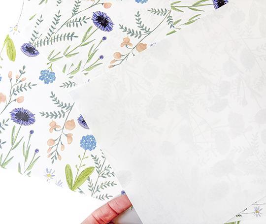 Papier A4 illustré fleuri