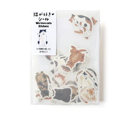 Autocollants flakes - We love cats