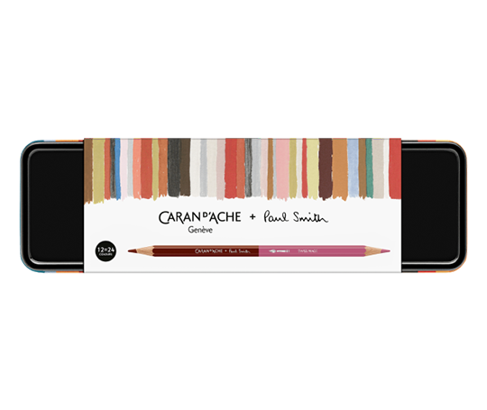 Caran d'Ache - boîte de 12 crayons bicolores aquarellables Paul Smith
