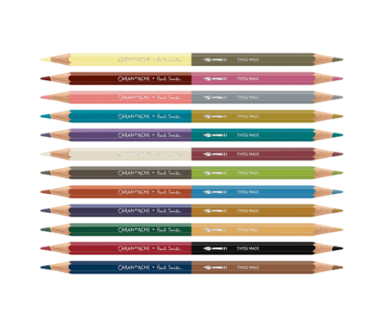 Caran d'Ache - boîte de 12 crayons bicolores aquarellables Paul Smith