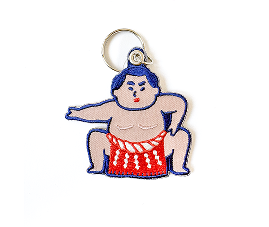 Porte-clés brodé - Sumo porte bonheur
