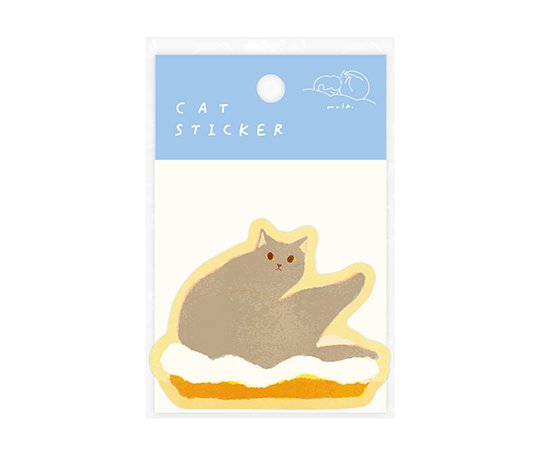 Autocollant - Chat sur tarte à la crème
