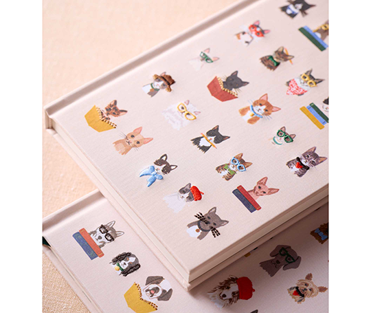 Rifle Paper Co - Journal à couverture brodée Chats