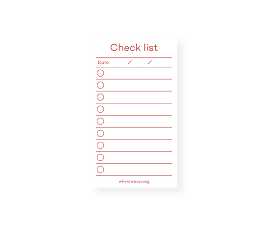 Bloc-notes Check list