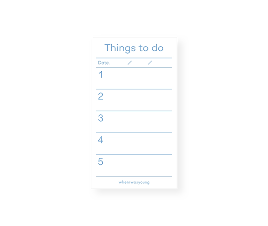 Bloc-notes Things to do