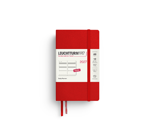 Leuchtturm - agenda 2027 A6 - rigide 1 jour/page Cherry
