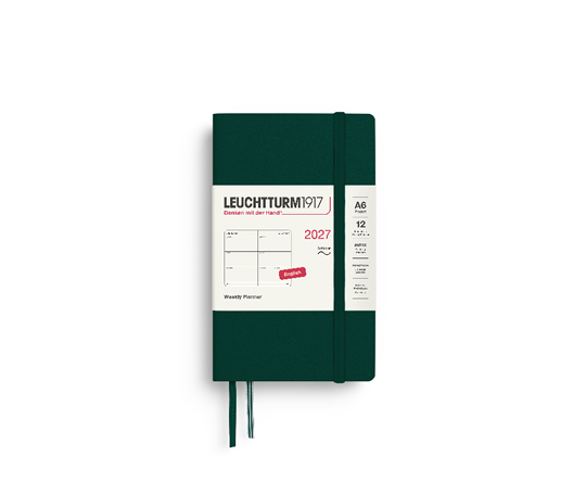 Leuchtturm - agenda 2027 A6 - souple en blocs - Forest