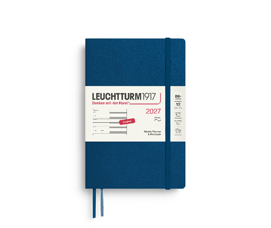 Leuchtturm - agenda 2027 B6+ - souple semaine&notes - Indigo