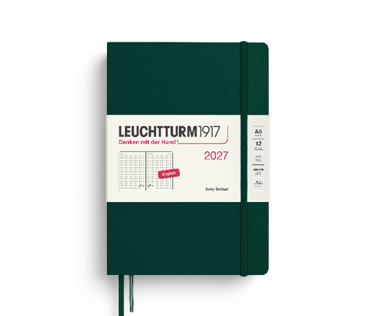 Leuchtturm - journal dots 2027 A5 - rigide 1 jour/page Forest