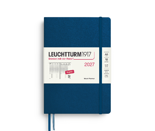 Leuchtturm - agenda 2027 A5 - rigide en colonnes - Indigo