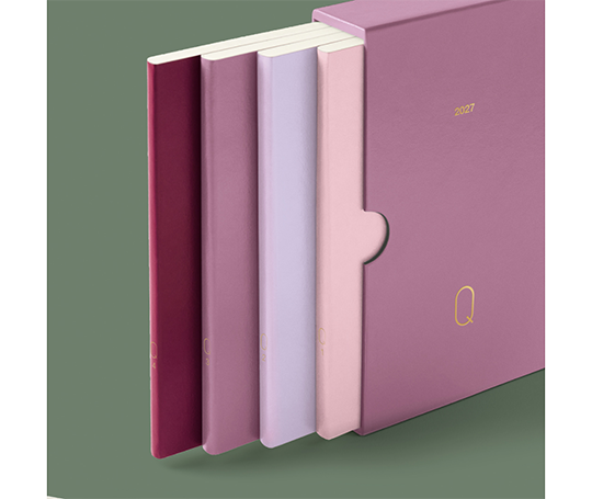 Leuchtturm - Quarterly agenda 2027 A6 - 1 jour/page Shades of Rose