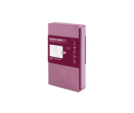 Leuchtturm - Quarterly agenda 2027 A6 - 1 jour/page Shades of Rose
