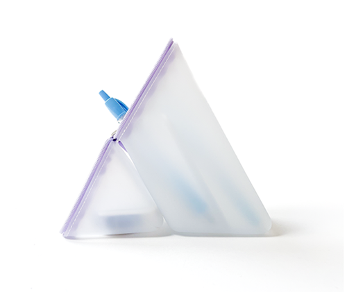 Trousse triangle Kakusta en silicone - Translucide