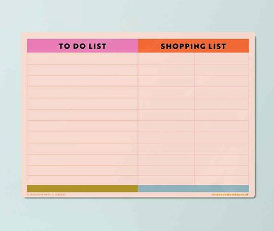 Liste magnétique A4 To-do et shopping
