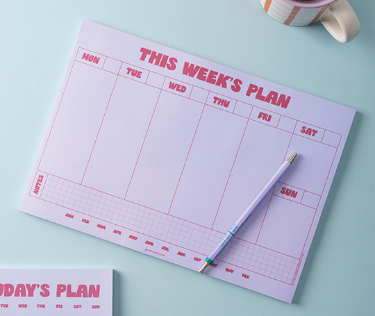 Planificateur hebdomadaire "This week's plan"
