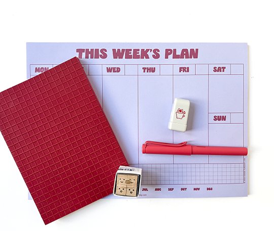 Planificateur hebdomadaire "This week's plan"