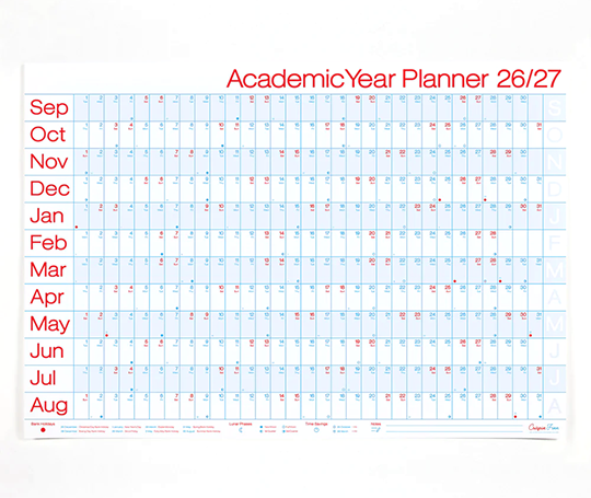 Crispin Finn Year Affiche planner académique 26/27