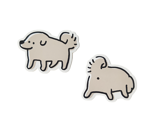 2 autocollants Minimini- Chiens