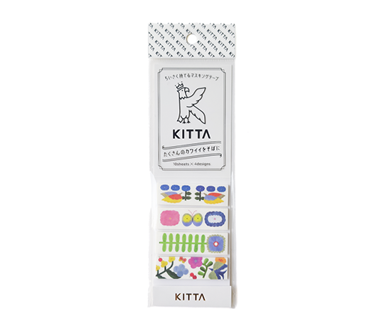 Kitta - Pochette de washi prédécoupé - Fleurs & oiseaux