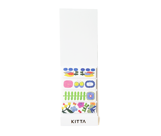 Kitta - Pochette de washi prédécoupé - Fleurs & oiseaux