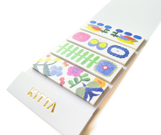 Kitta - Pochette de washi prédécoupé - Fleurs & oiseaux