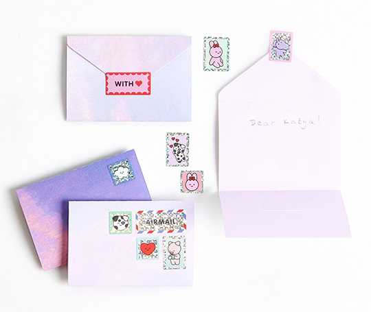 Distributeur d'autocollants - Mini timbres