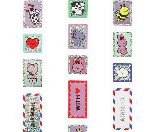 Distributeur d'autocollants - Mini timbres