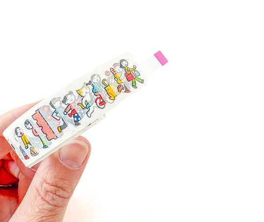 Autocollants washi individuels sur rouleau