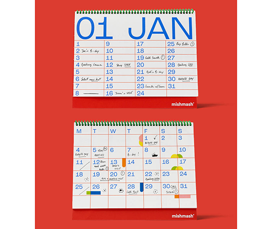 Mishmash - calendrier de bureau 2027