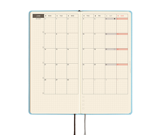 Hobonichi Techo Weeks Mega Agenda 2027 - Sea Glass