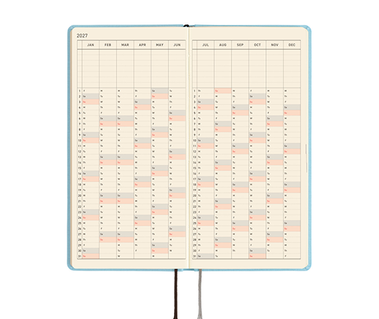 Hobonichi Techo Weeks Mega Agenda 2027 - Sea Glass