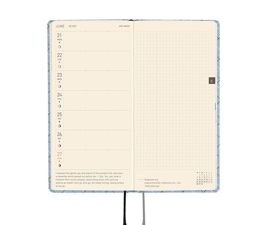 Hobonichi Techo Weeks Agenda 2027 - Graph Plaid