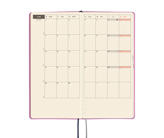 Hobonichi Techo Weeks Agenda 2027 - Lavender Milk