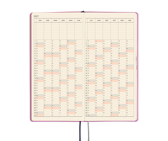 Hobonichi Techo Weeks Agenda 2027 - Lavender Milk