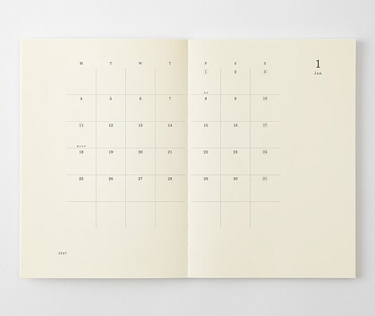 MD Product - Agenda mensuel et notes 2027 A5