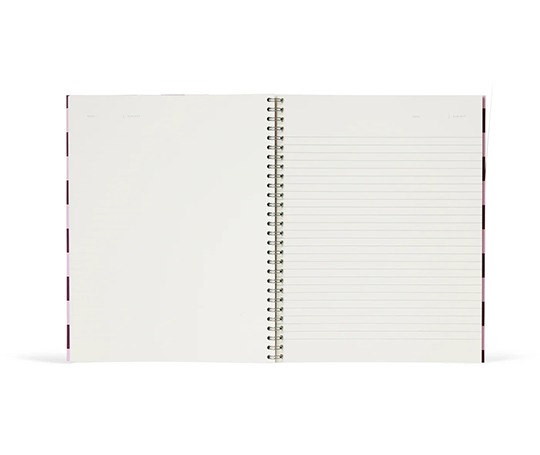 Notem - NELA Carnet à spirales - Bordeaux Check (L)