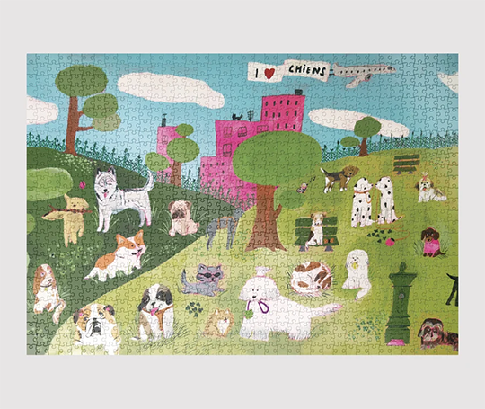Puzzle 1000 pièces - I love chiens par Pi Ja Ma
