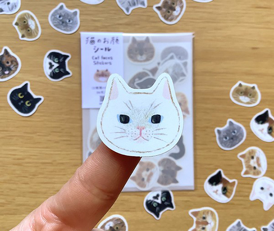 Autocollants flakes - Cat faces