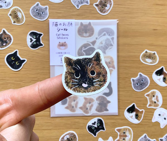 Autocollants flakes - Cat faces